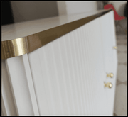 The Luxurious Extra Large Sideboard in White with Gold Detailing. - Lavish Kitchen Isle
