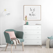 Arctic White 4 Drawer Chest – Modern Compact Bedroom Storage Unit