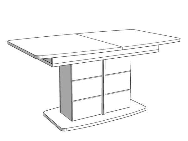 Opaline Dining Table Kitchen Furniture Modern White Gloss And Warm Oak Effect 160cm Wide Extending Rectangular Table