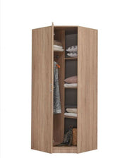Lavish Kitchen Isle Miami Sonoma Oak Effect Corner Wardrobe with 1 door, hanging rail, and shelves in a modern oak finish.