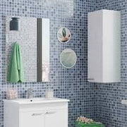 Serenade Bathroom Wall Cupboard Compact White Gloss Storage Solution - Lavish Kitchen Isle