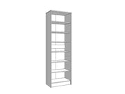 Tall oak effect shoe storage cabinet by Lavish Kitchen Isle with 6 shelves and double doors for organized footwear storage