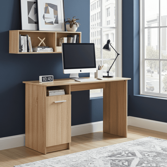Enclave Sonoma Oak Effect Computer Desk Ideal for Home Office, Study, or Laptop Workstation