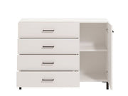 Bliss White 1 Door 4 Drawer Sideboard Storage Unit