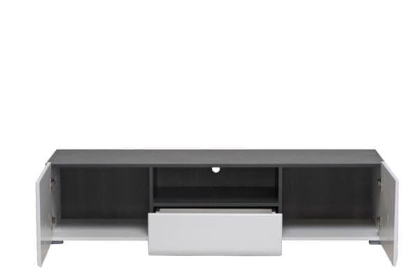 Sazy Modern White Gloss TV Stand Cabinet for TVs Up to 65 Inches Sleek Storage Unit 153cm
