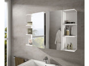 Lavish Kitchen Isle Ancini 400mm white wall-mounted bathroom cabinet with mirrored door for space-efficient storage.