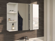 Lavish Kitchen Isle Ancini 600mm white and mirrored 2-door wall-mounted bathroom cabinet with sleek, space-saving design.