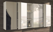 Lavish Kitchen Isle Ancini 600mm white and mirrored 2-door wall-mounted bathroom cabinet with sleek, space-saving design.