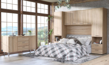 Lavish Kitchen Isle Morire large oak effect sideboard with 2 doors and 3 drawers, featuring a wide design and modern style.