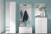 Lavish Kitchen Isle Arctic Elegance white high gloss tall sideboard cabinet with solid drawers and doors for living and dining rooms