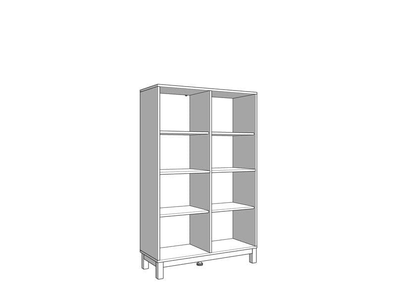 Lazaro Cashmere Taupe Low Showcase Display Cabinet Storage Unit 90cm Wide with Shelves and Doors