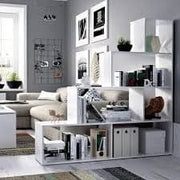 Contemporary White Gloss Storage and Display Bookcase – 120 cm