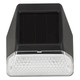 Set of four Lavish Kitchen Isle solar-powered fence and wall lights with superbright white LEDs for outdoor lighting.