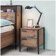 3 Piece Bedroom Furniture Set Wardrobe, Chest of Drawers, Bedside Cabinet Rustic Oak
