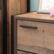 3 Piece Bedroom Furniture Set Wardrobe, Chest of Drawers, Bedside Cabinet Rustic Oak