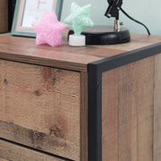 3 Piece Bedroom Furniture Set Wardrobe, Chest of Drawers, Bedside Cabinet Rustic Oak