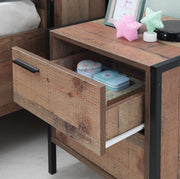 3 Piece Bedroom Furniture Set Wardrobe, Chest of Drawers, Bedside Cabinet Rustic Oak