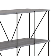 Grey Leyo Cube Tier Shelving unit with four open storage cubes, ideal for organizing books and kitchen items.