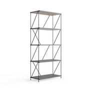 5 Tier Shelving Storage Shelves  Bookcase Unit- Grey