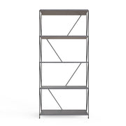 5 Tier Shelving Storage Shelves  Bookcase Unit- Grey