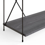 5 Tier Shelving Storage Shelves  Bookcase Unit- Grey