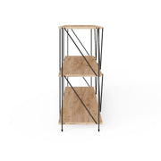 Leyo Cube Tier Shelving Storage Bookcase by Lavish Kitchen Isle featuring 4x2 oak-colored open cube shelves for organization