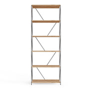 6  Tier Shelving Storage Shelves  Bookcase Unit- Oak Finish