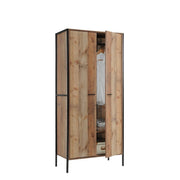 3 Piece Bedroom Furniture Set Wardrobe, Chest of Drawers, Bedside Cabinet Rustic Oak