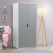 Grey and white 3-piece bedroom furniture set with wardrobe, bedside cabinet, and chest of drawers by Lavish Kitchen Isle.