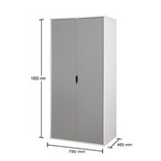 Grey and white 3-piece bedroom furniture set with wardrobe, bedside cabinet, and chest of drawers by Lavish Kitchen Isle.