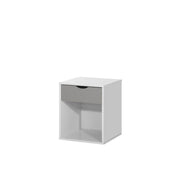 Grey and white 3-piece bedroom furniture set with wardrobe, bedside cabinet, and chest of drawers by Lavish Kitchen Isle.