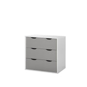 Lavish Kitchen Isle 3-drawer bedroom chest of drawers with bedside cabinet storage and modern wooden finish