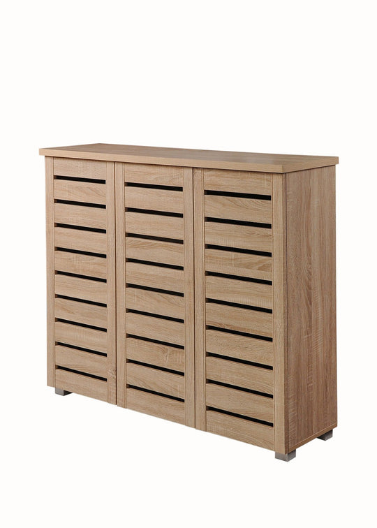 Sonoma Oak 3-Door Shoe Cabinet – Organises Up to 20 Pairs