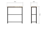 Rustic wooden shoe rack stand with mesh shelves holding 6-8 pairs of shoes, by Lavish Kitchen Isle, in a home entryway setting