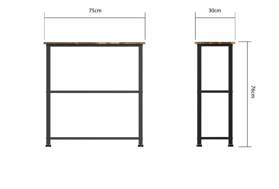 Rustic Wooden Shoe Rack Stand with 2 Tier Storage Hallway Space Saving Organiser for 6-8 Pairs