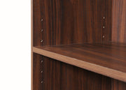 Medium Narrow Walnut Bookcase with 3 Adjustable Shelves – Slim Storage Unit