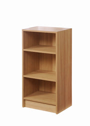 Narrow Oak Bookcase with 3 Adjustable Shelves – Compact Storage Unit - Lavish Kitchen Isle