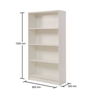 Modern Design Tall Bookcase 4 Tier Adjustable Shelves Unit. - Lavish Kitchen Isle