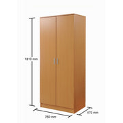 2 Door Wardrobe Storage Hanging Door Cupboard Hanging Rail and 1 interior Shelf - Lavish Kitchen Isle