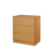 Lavish Kitchen Isle 3-drawer bedroom chest with chrome metal handles, modern bedroom furniture and bedside storage cabinet