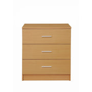 3 Piece Bedroom Furniture Set Wardrobe Bedside Cabinet Chest of Drawers in Stylish Finishes - Lavish Kitchen Isle
