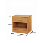 3 Piece Bedroom Furniture Set Wardrobe Bedside Cabinet Chest of Drawers in Stylish Finishes - Lavish Kitchen Isle