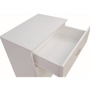 Lavish Kitchen Isle 3-drawer bedroom chest with chrome metal handles and wooden finish, ideal for bedside storage and organization.