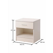 3 Piece Bedroom Furniture Set Wardrobe Bedside Cabinet Chest of Drawers in Stylish Finishes - Lavish Kitchen Isle