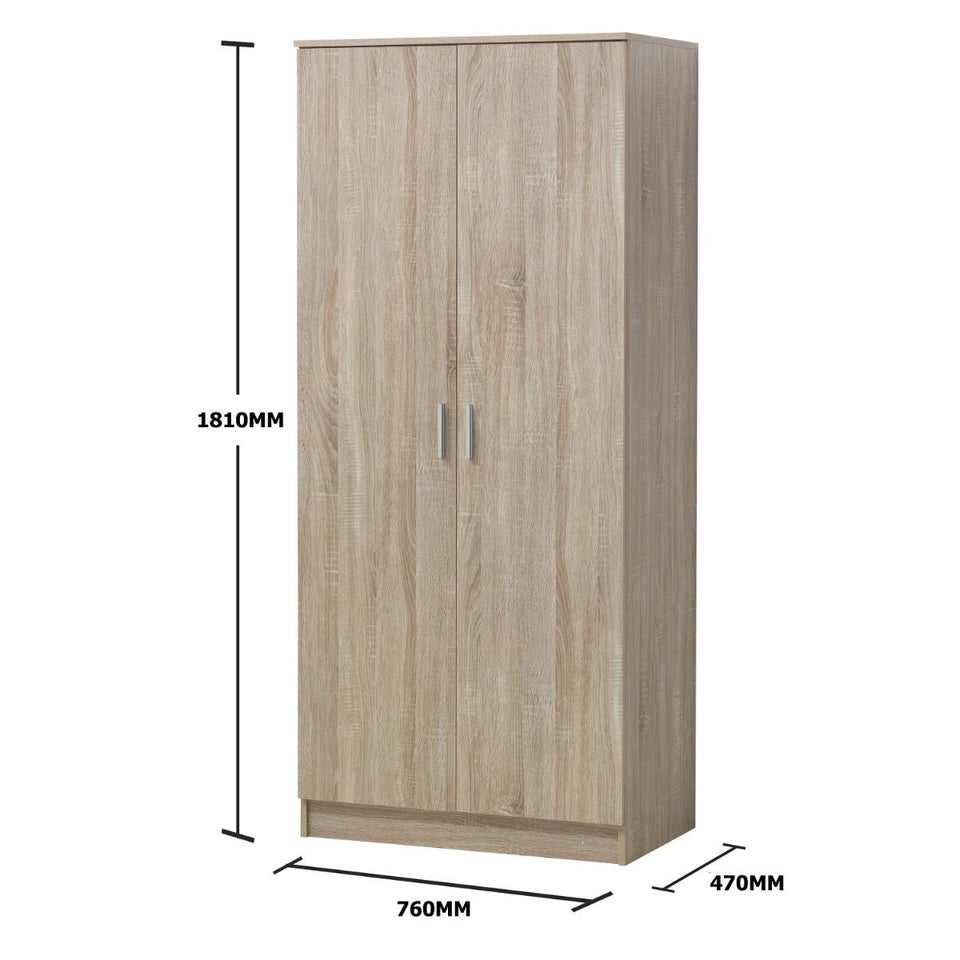 3 Piece Bedroom Furniture Set Wardrobe Bedside Cabinet Chest of Drawers