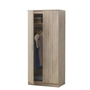 2 Door Wardrobe Storage Hanging Door Cupboard Hanging Rail and 1 interior Shelf - Lavish Kitchen Isle