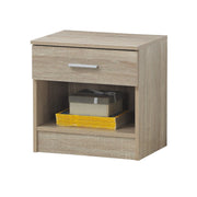 Modern Nightstand with 1 Drawer Bedside Table with Shelf Storage - Lavish Kitchen Isle