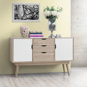 Sonoma Oak Sideboard Cabinet – 2 Doors & 3 Drawers, Scandinavian Style