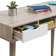 Modern Home Office Desk with 2 Drawers – Sonoma Oak Finish - Lavish Kitchen Isle