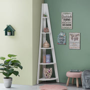 5 Tier Corner Ladder Shelving Storage Shelves  Bookcase Unit - Lavish Kitchen Isle